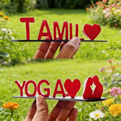 Personalised Couple Dual Name Illusion Love 3D Printed Sign Unique Gift For Couples Anniversary Gift For Her Valentine's Day Gifts