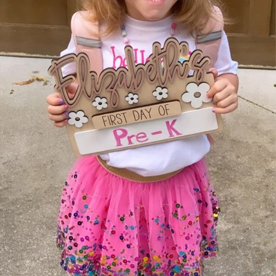 Personalised Back To School Name Sign for Kids Keepsake Gift For First Day Of School