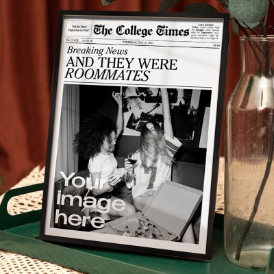 Custom Newspaper Print Frame Personalised Gifts for Friends Best Friend Gift Funny Gift for Her