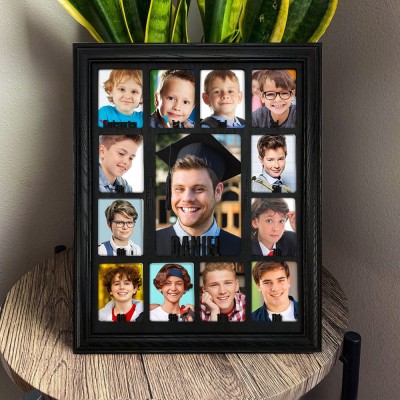 Personalised K-12 School Years Photo Frame With Name Back to School Gifts For Kids Wood Gift Ideas