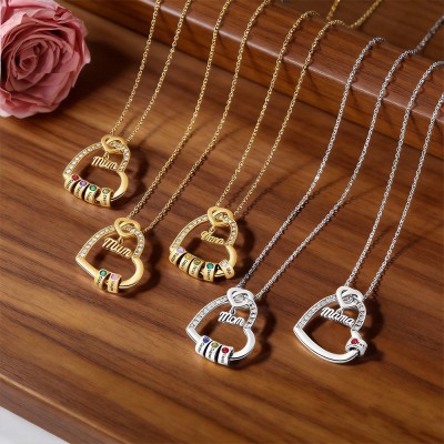 Custom Mum Title Necklace with Name Beads - Personalised Family Name Jewelry, Ideal Gift for Mum or Grandma Unique Mother's Day Gift