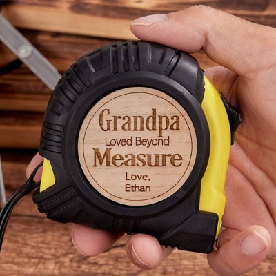 Grandpa Loved Beyond Measure Custom Tape Measure With Kids Names Unique Birthday Gift For Grandpa