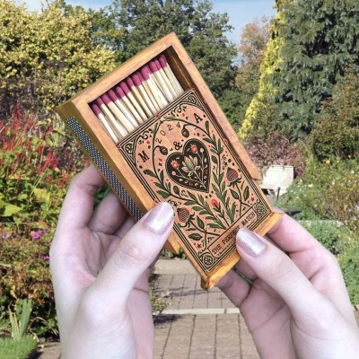 Personalised Couple Wood Matchbox Housewarming Gift Anniversary Gift Ideas Valentine's Day Gifts for Couples