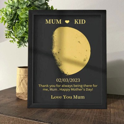 Custom Moon Phase Frame Sign For Mother's Day Gift Keepsake Gifts for Mum