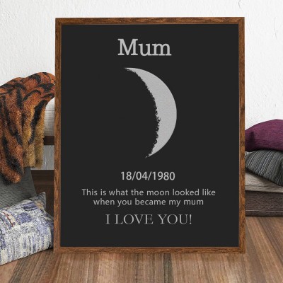 Moon Phase Wood Sign For Mother's Day Gift Personalised Gifts for Mum