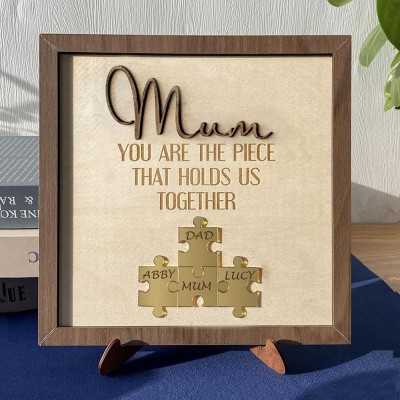 Personalised Mum Puzzle Sign with Kids Names Mother's Day Gift Ideas Keepsake Gifts for Mum Grandma