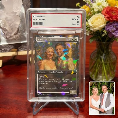 Custom Couples Anime Style Photo Magic Card Keepsake Gifts for Couple Anniversary Gift Valentine's Day Gift