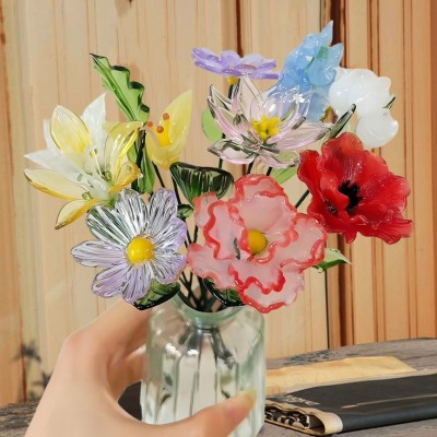 Personalised Glass Birth Month Flower Unique Gifts for Mum Grandma Mother's Day Gift Ideas