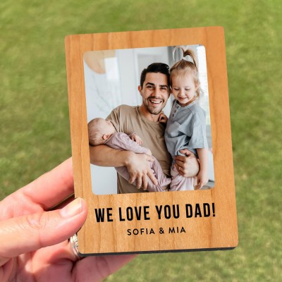 Personalised Dad Fridge Photo Magnet Custom Grandpa Photo Magnet Unique Space Photo Frame Magnet Gift For Papa Father's Day Gift