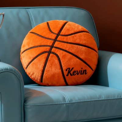 Personalised Basketball Shaped Pillow with Custom Name Basketball Fans Gifts Christmas Gift for Basketball Lover