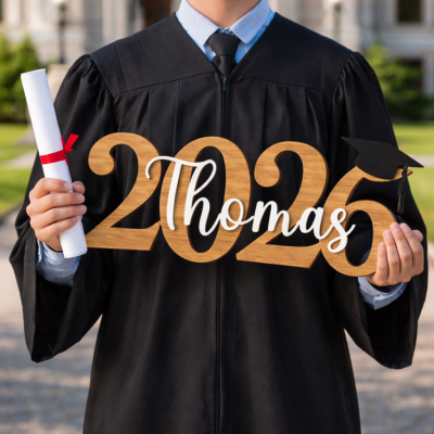 Custom Graduation Name Sign Her/Him Grad Party Decorations