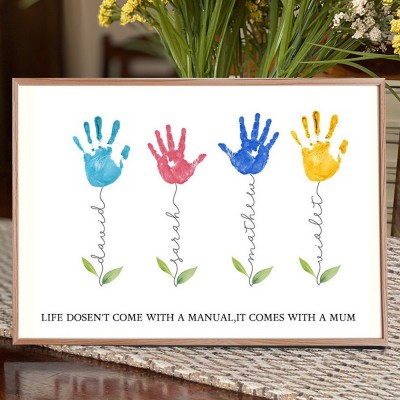 Personalised DIY Handprint Frame with Names Mother's Day Gift Ideas